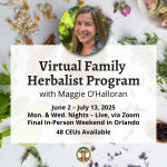 Family Herbalist Program - Live Online Via Zoom - Summer 2025 2025 FSHL Classes Square Graphic 2